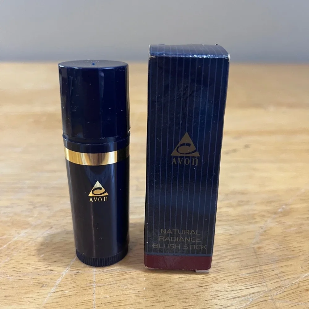 Vtg Avon Natural Radiance Blush Stick Moon Roses 80s 90s Retro Makeup New in Box